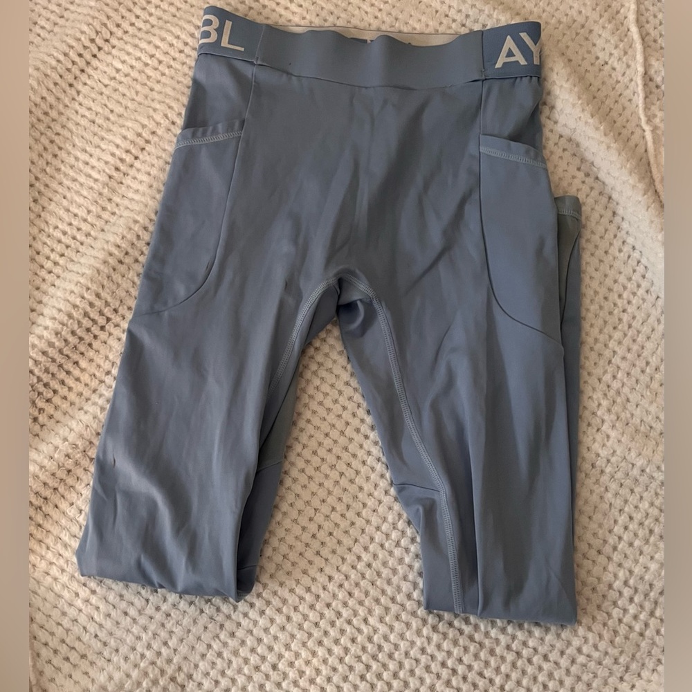 AYBL baby blue leggings size medium